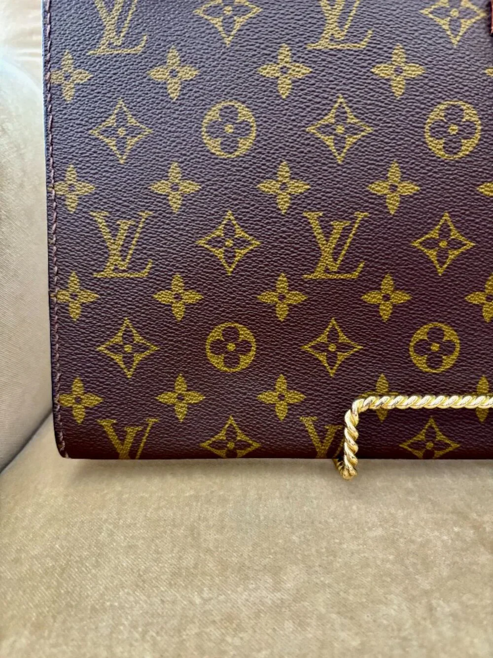 VTG Auth. LOUIS VUITTON  Monogram Poche Ministre Coated Canvas Document Case
